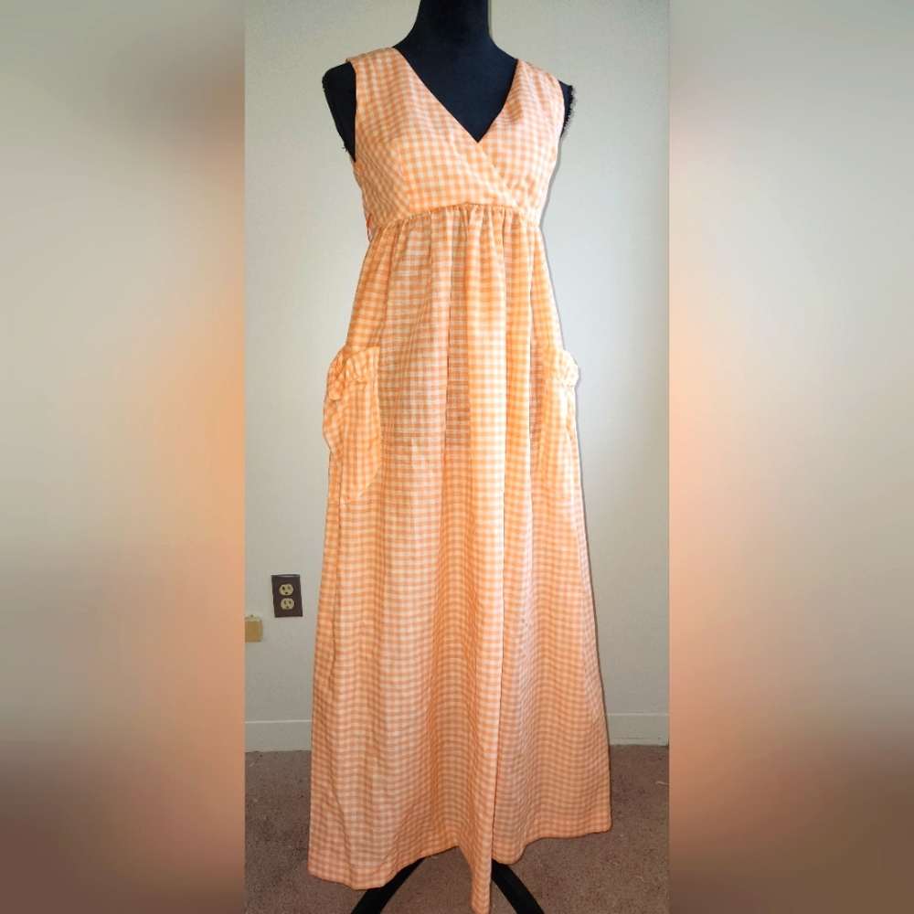 Jane Martin Maxi Dress Vintage 70s Orange 🍊